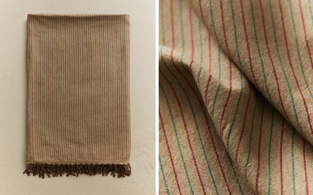 STRIPED COTTON THROW
