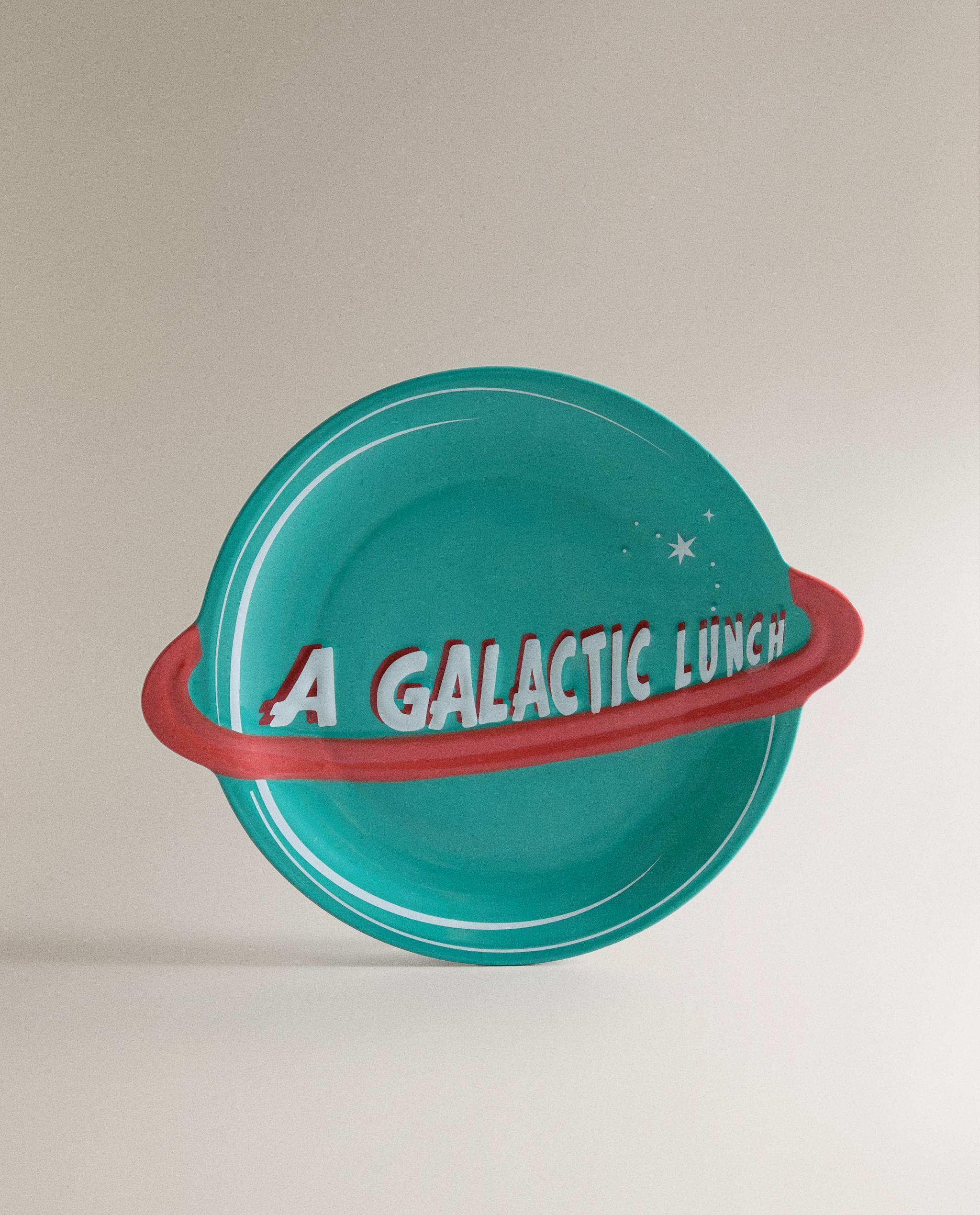 CHILDREN'S STONEWARE SPACE PLATE product thumbnail 3