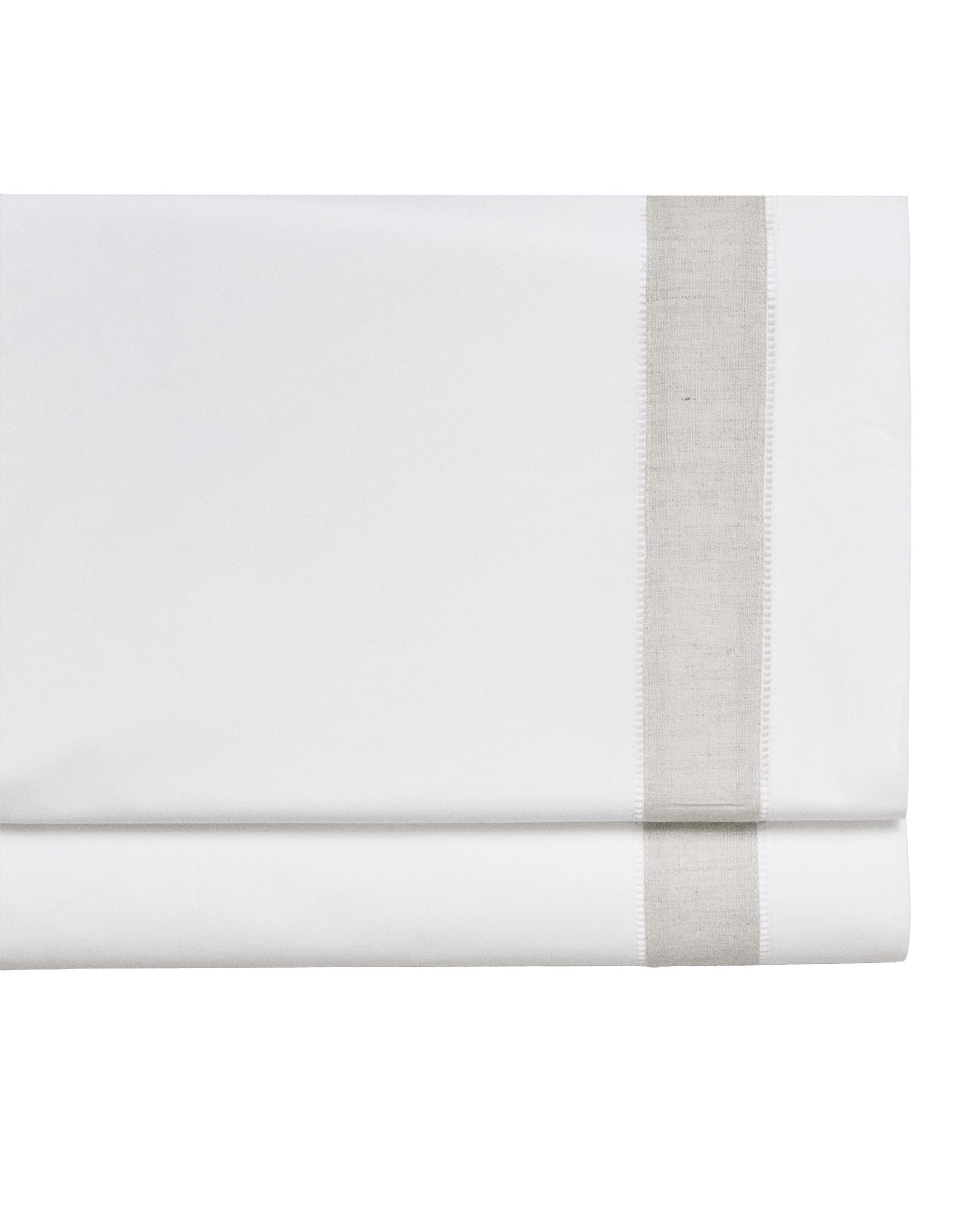 COTTON FLAT SHEET WITH LINEN BORDER product thumbnail 7