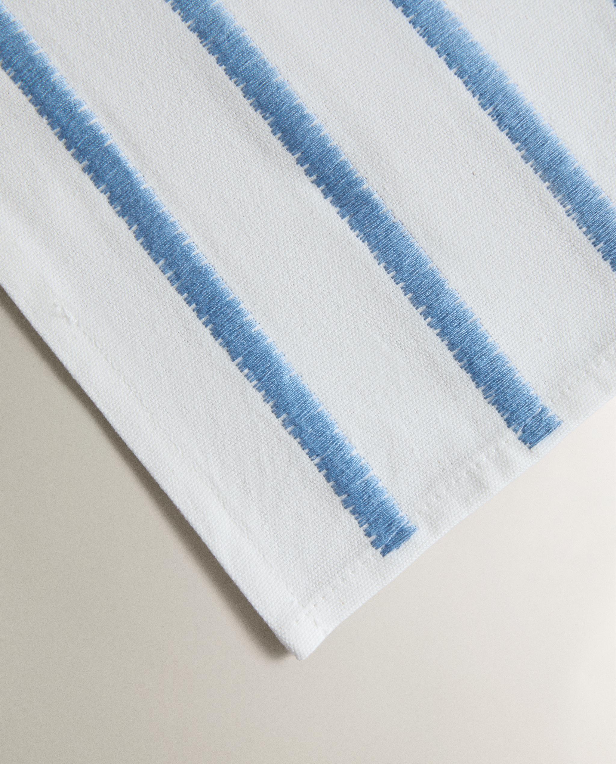 TABLE RUNNER WITH EMBROIDERED STRIPES product thumbnail 13