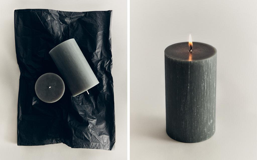 DECORATIVE CYLINDRICAL CANDLE