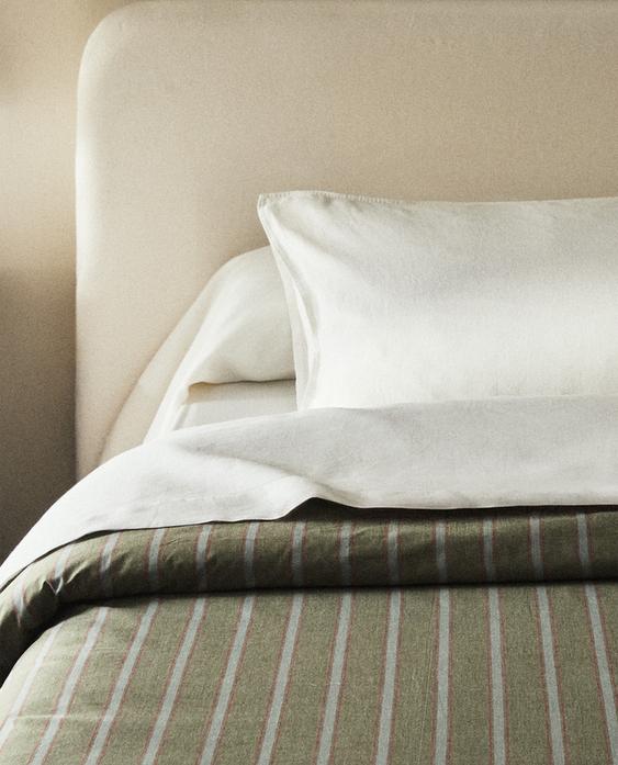 HOUSSE DE COUETTE PERCALE DE COTON RAYURES (300 FILS) HOUSSE DE COUETTE PERCALE DE COTON RAYURES (300 FILS)