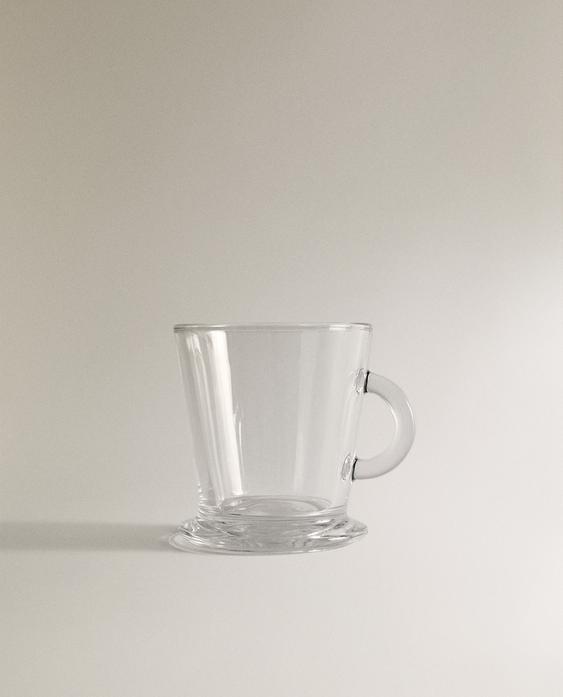 TRANSPARENT GLASS CAPPUCCINO CUP