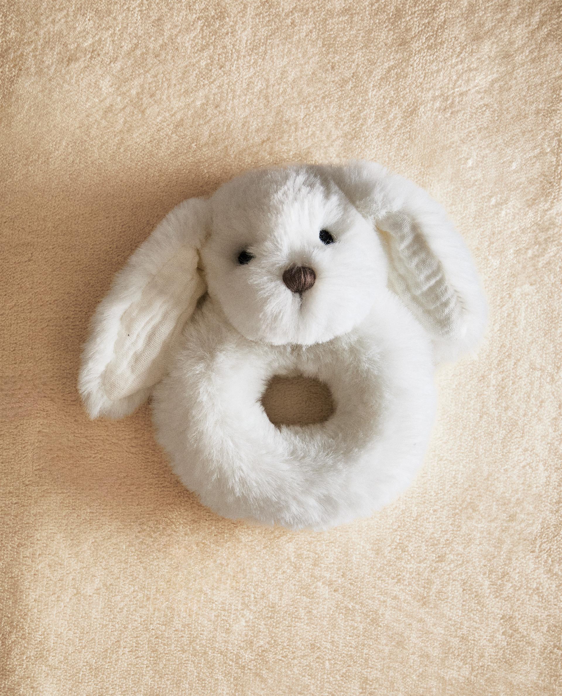 CHILDREN’S RABBIT SOFT TOY RATTLE