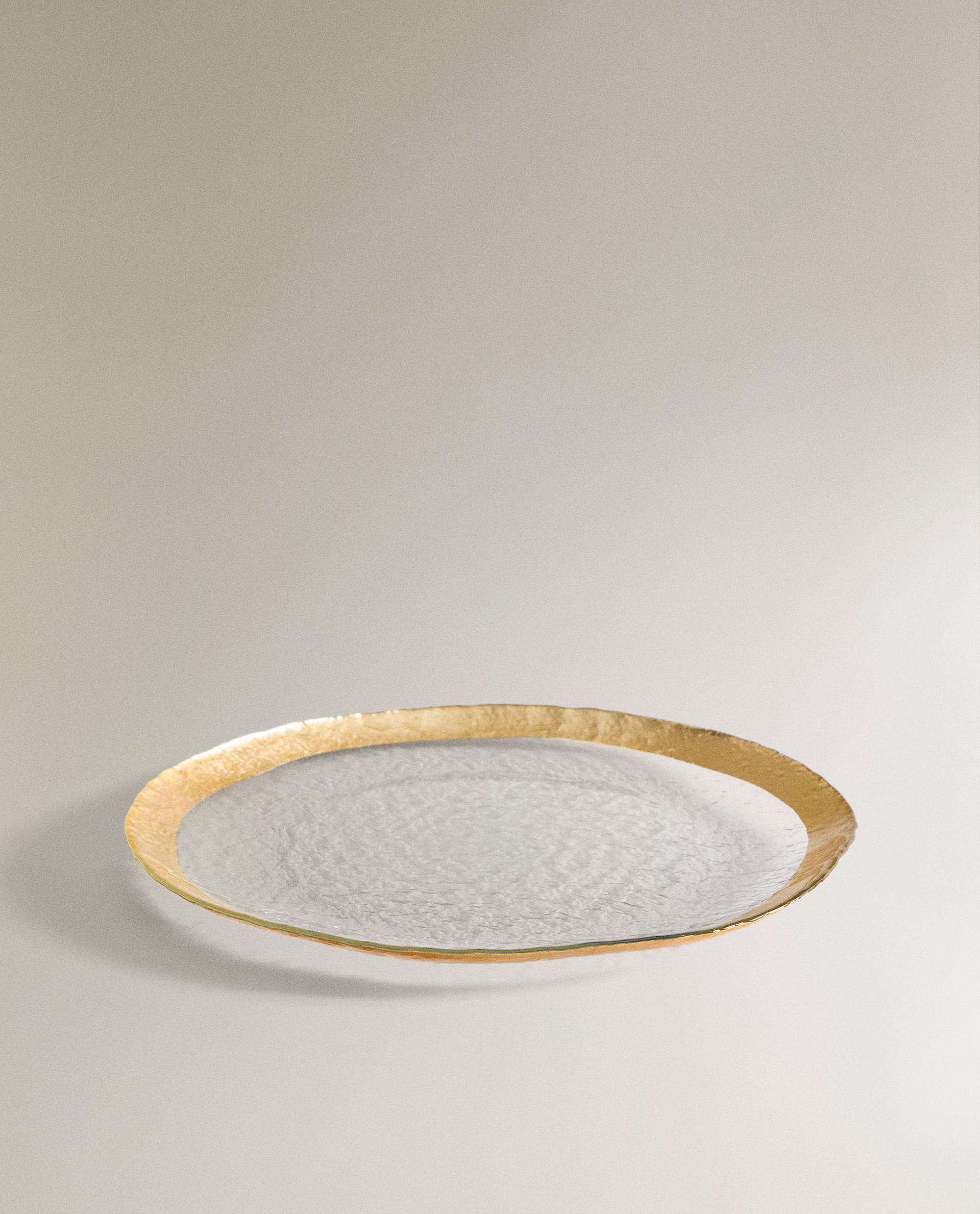 GLASS SERVICE PLATE WITH RIM product thumbnail 9