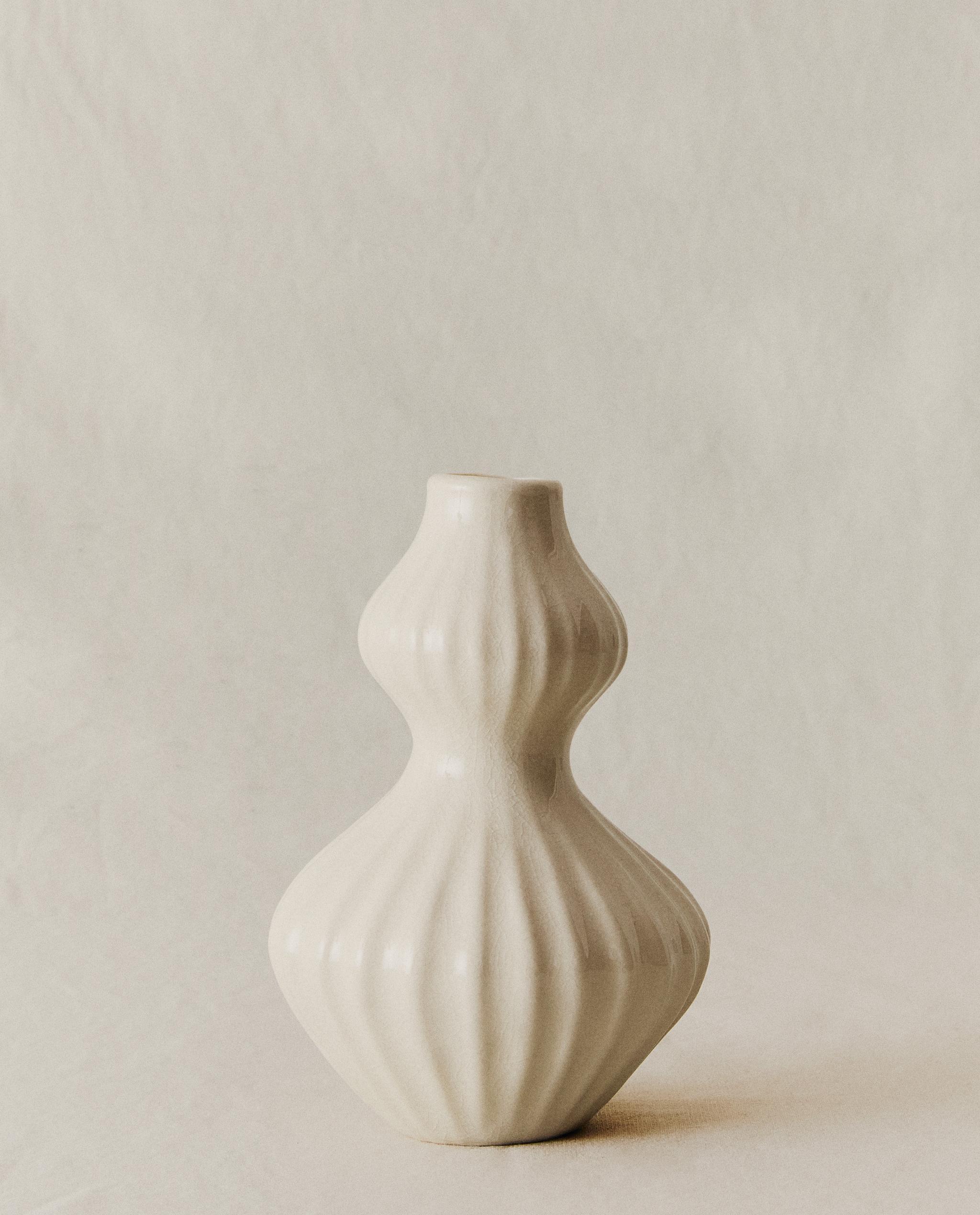 SMALL ENAMELLED STRIPED CERAMIC VASE product thumbnail 7