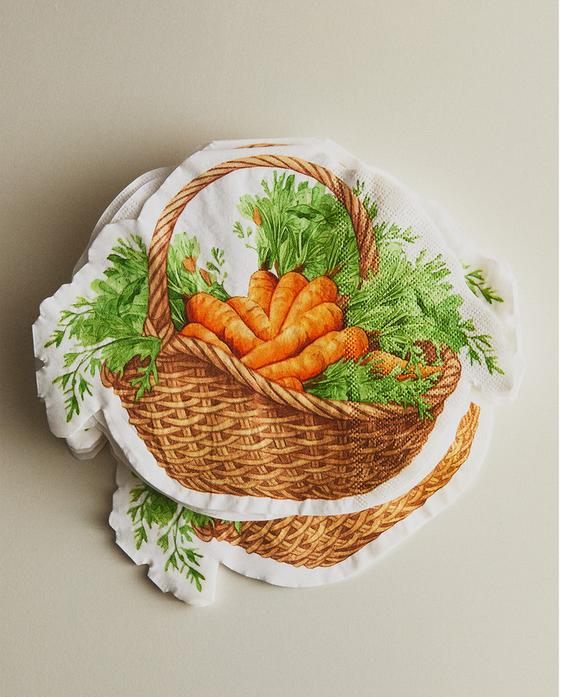LOT DE SERVIETTES EN PAPIER CAROTTES (LOT DE 20) LOT DE SERVIETTES EN PAPIER CAROTTES (LOT DE 20)