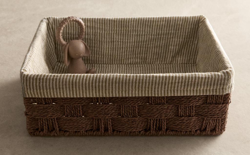 CESTA RECTANGULAR TEJIDO INTERIOR CESTA RECTANGULAR TEJIDO INTERIOR