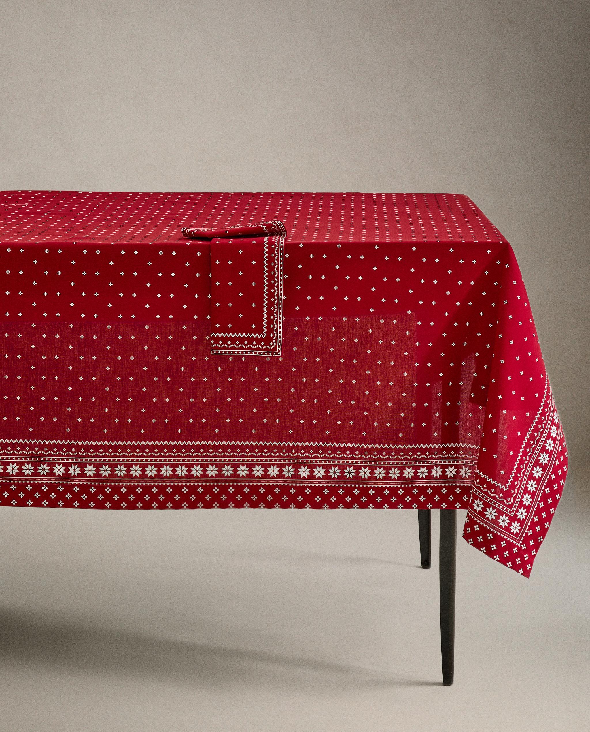 コットン ウィンター クリスマス テーブルクロス | Zara Home 日本/Japan