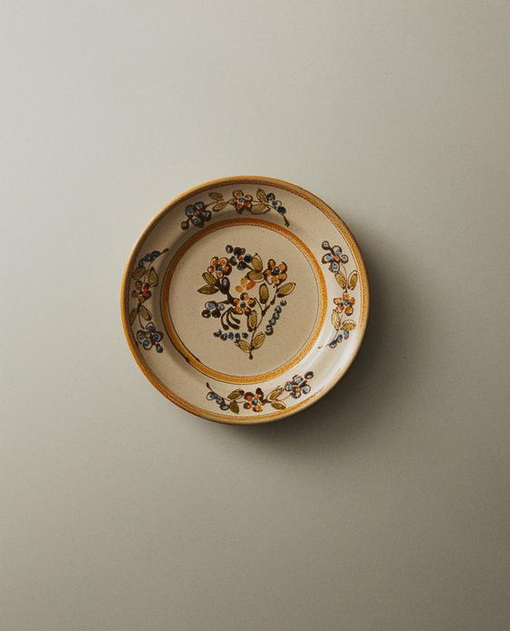 FLORAL TERRACOTTA SIDE PLATE