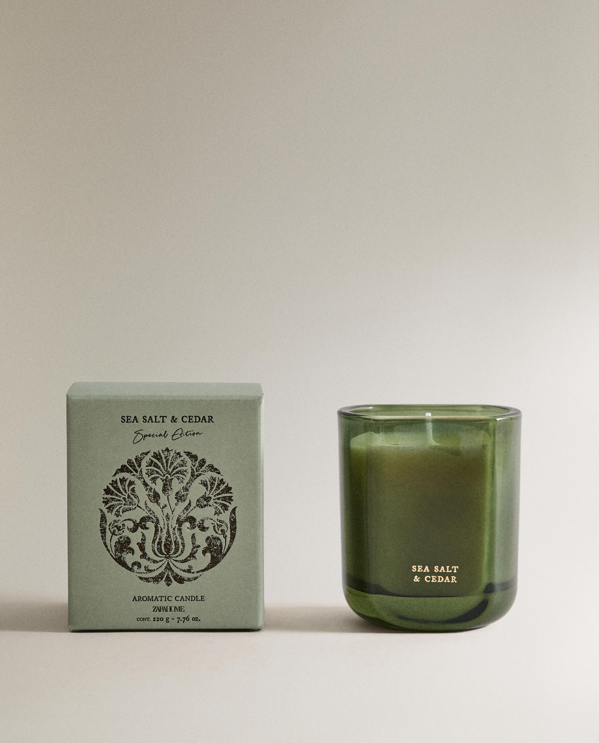 (220 G) SEA SALT & CEDAR SCENTED CANDLE product thumbnail 7