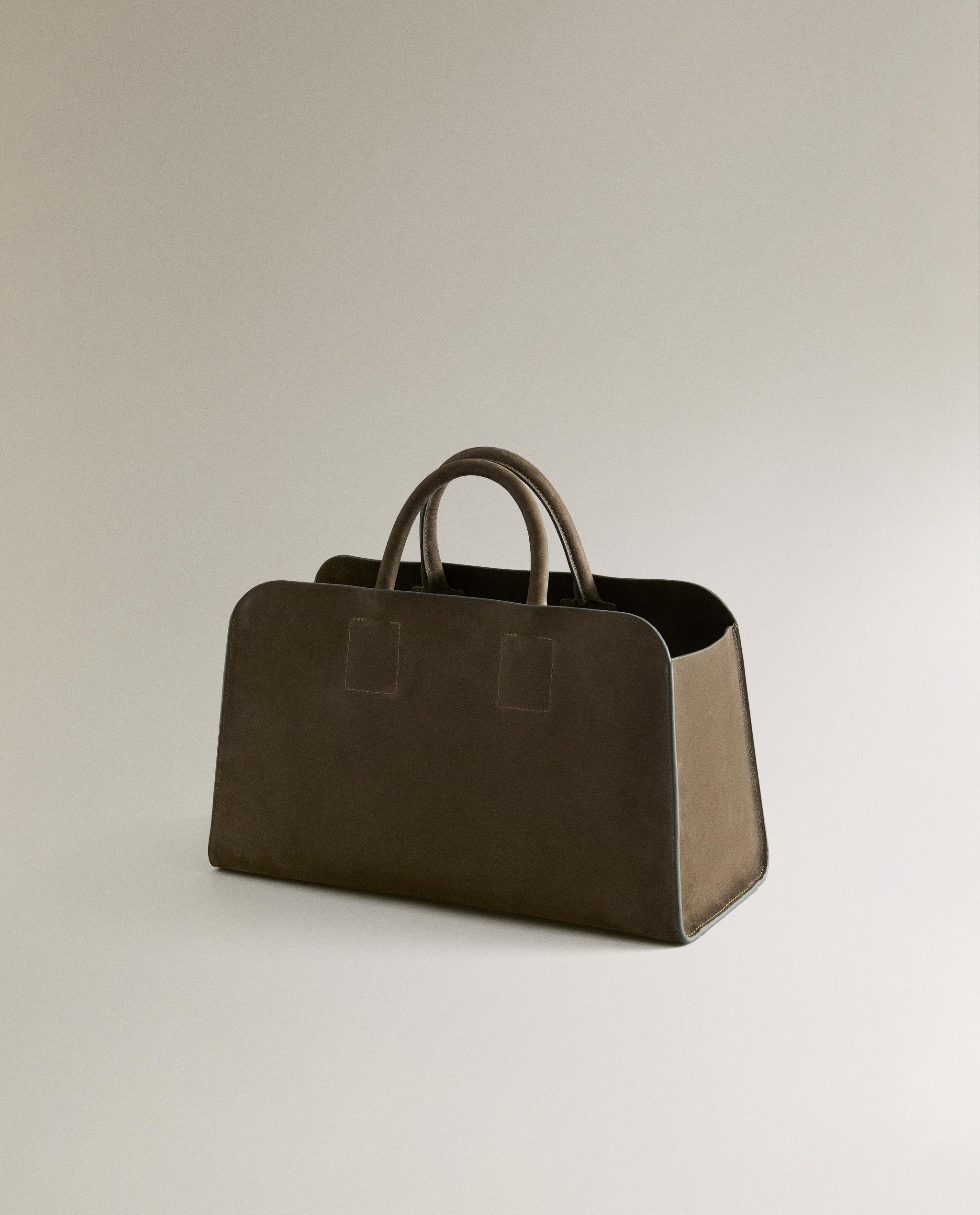 MINI NUBUK LEATHER SHOPPER BAG | Zara Home United States of America