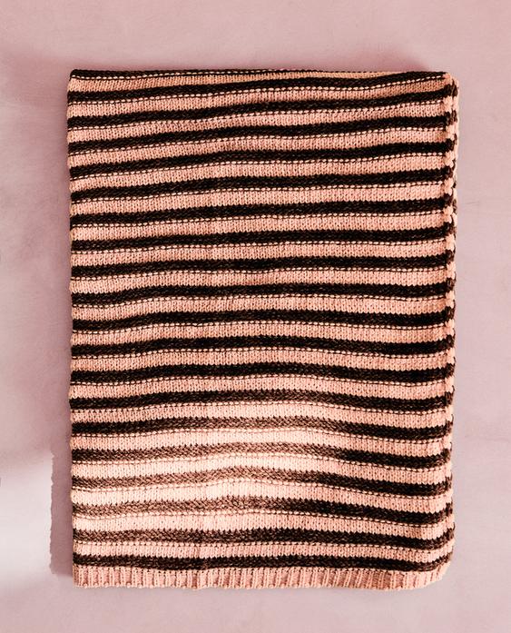 MANTA INFANTIL DE CHENILLE LISTRADA