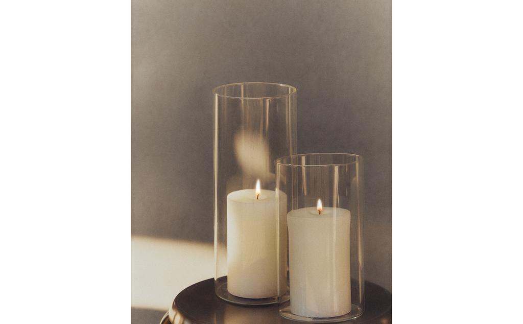 BOROSILICATE GLASS LANTERN VASE