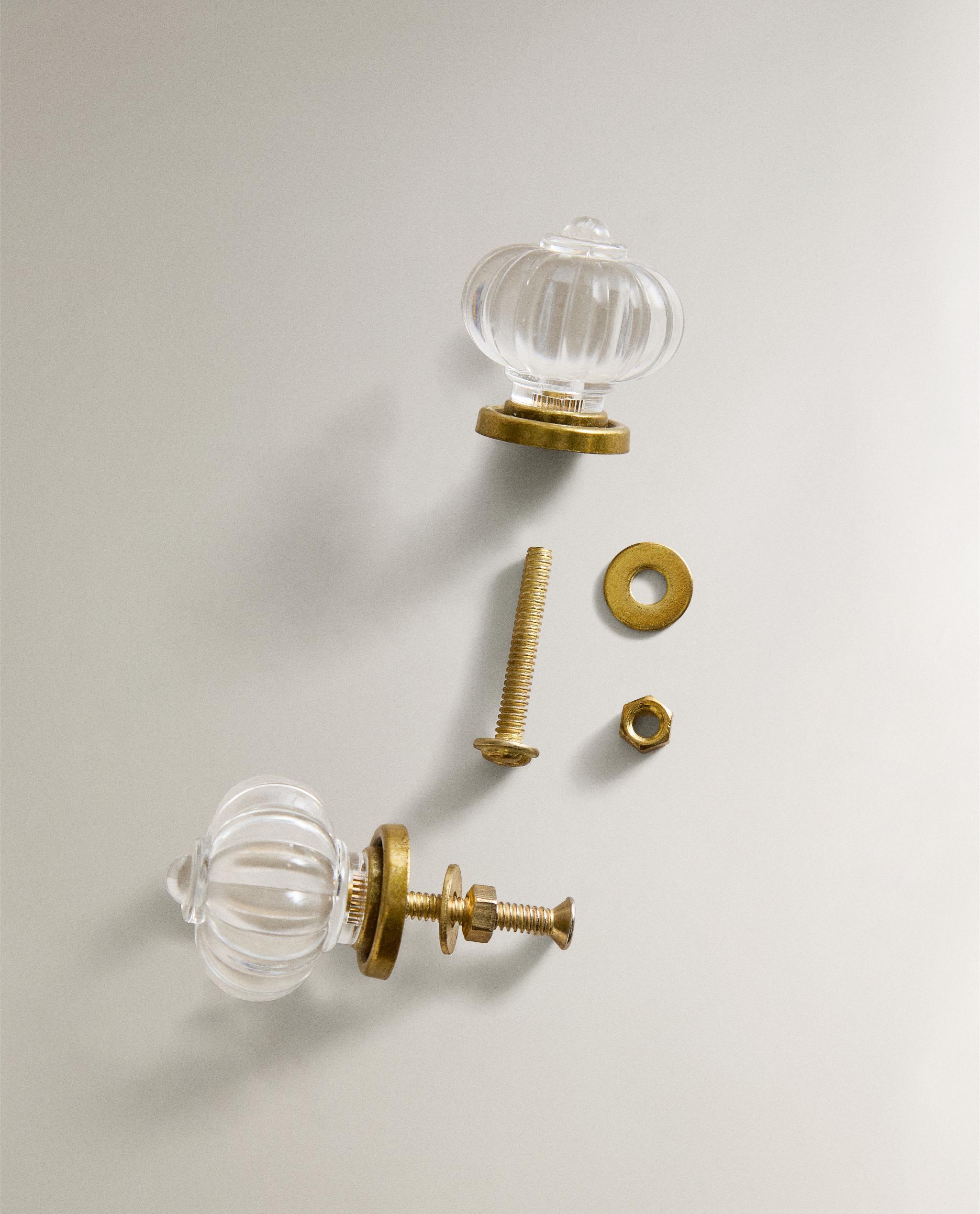 PACK OF ACRYLIC FLOWER DOOR KNOBS (PACK OF 2)