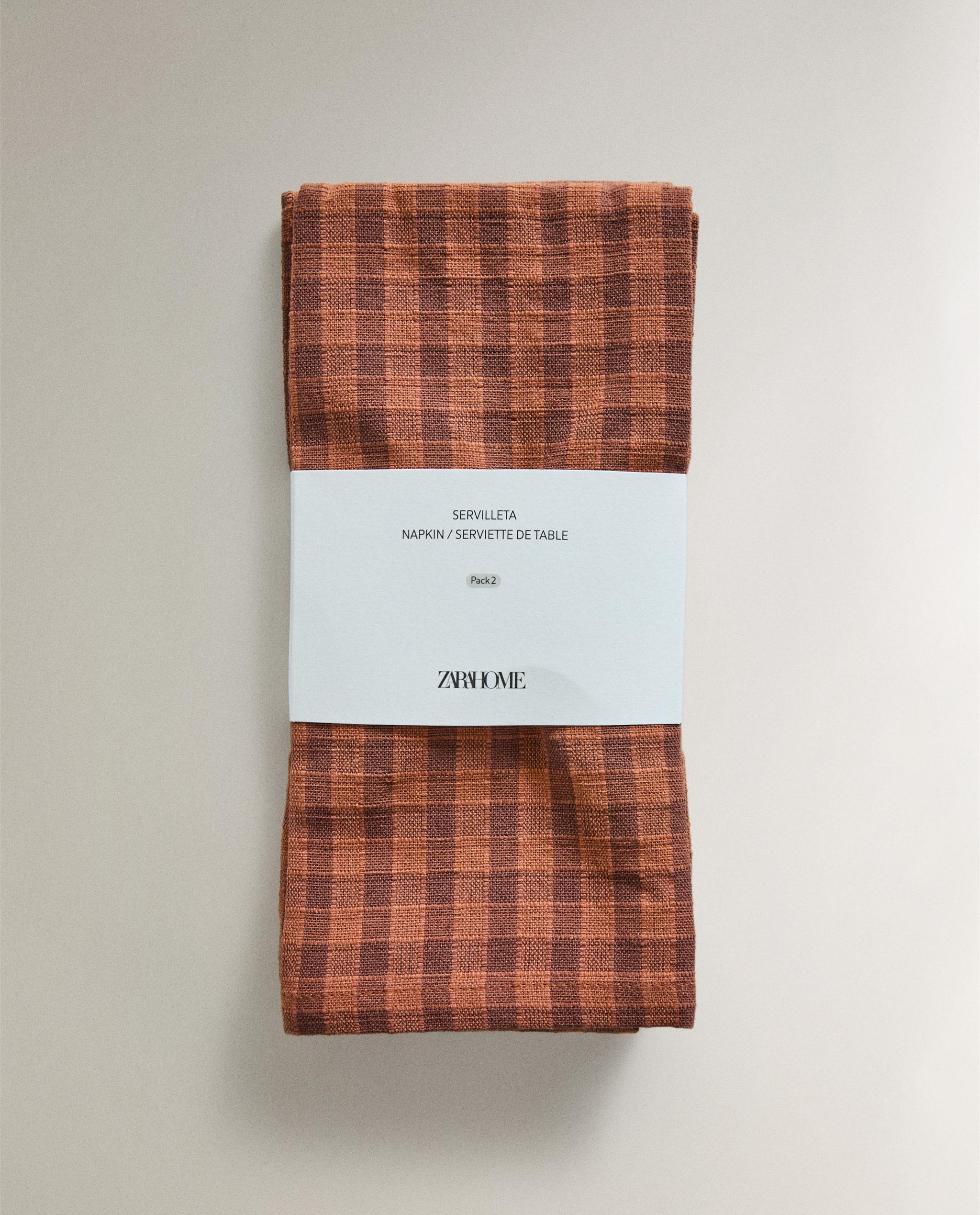 PACK OF CHECK NAPKINS WITH TOPSTITCHING (PACK OF 2) product thumbnail 14