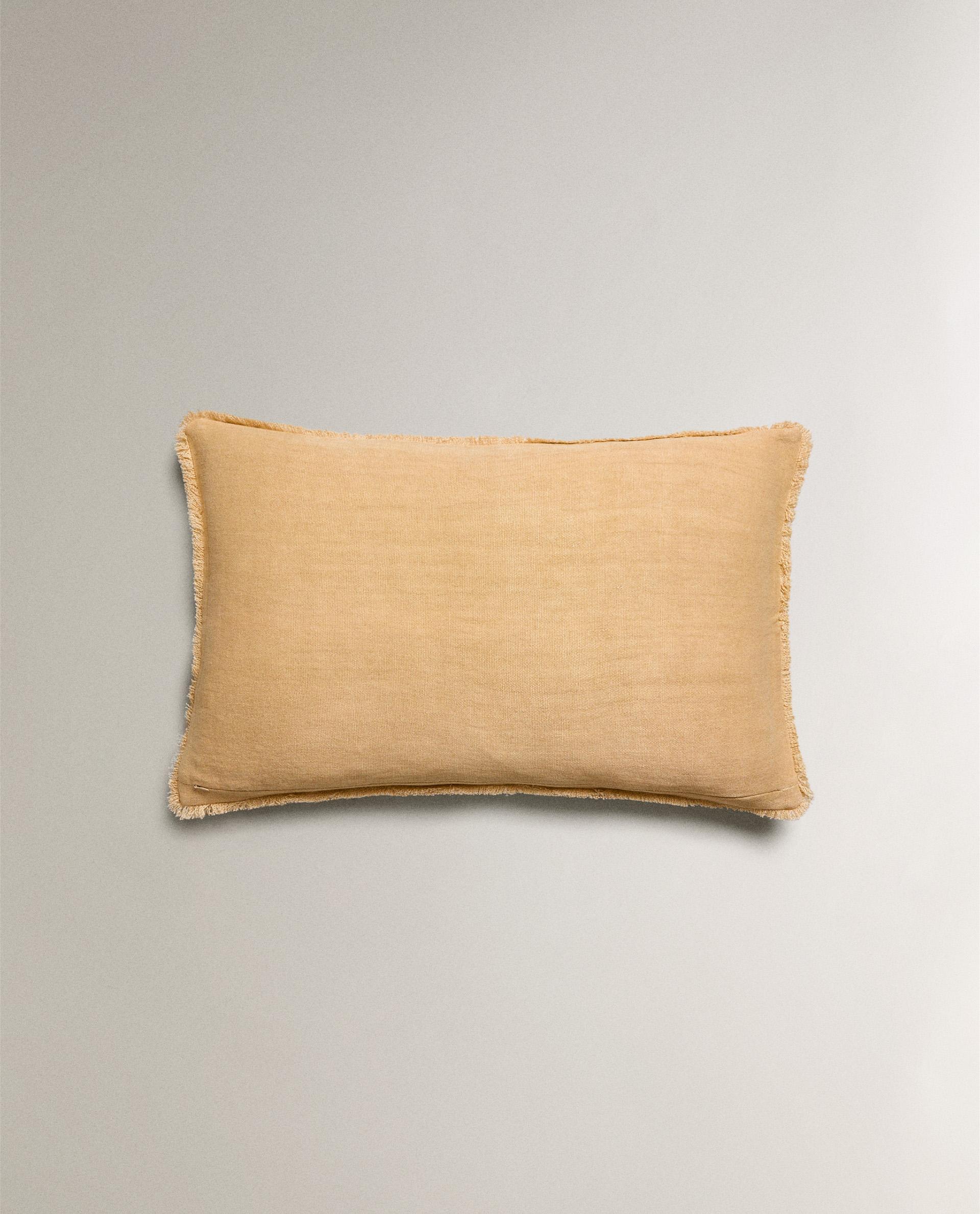 ザラホーム　クッションカバー トップステッチ リネン クッションカバー | Zara Home 日本/Japan