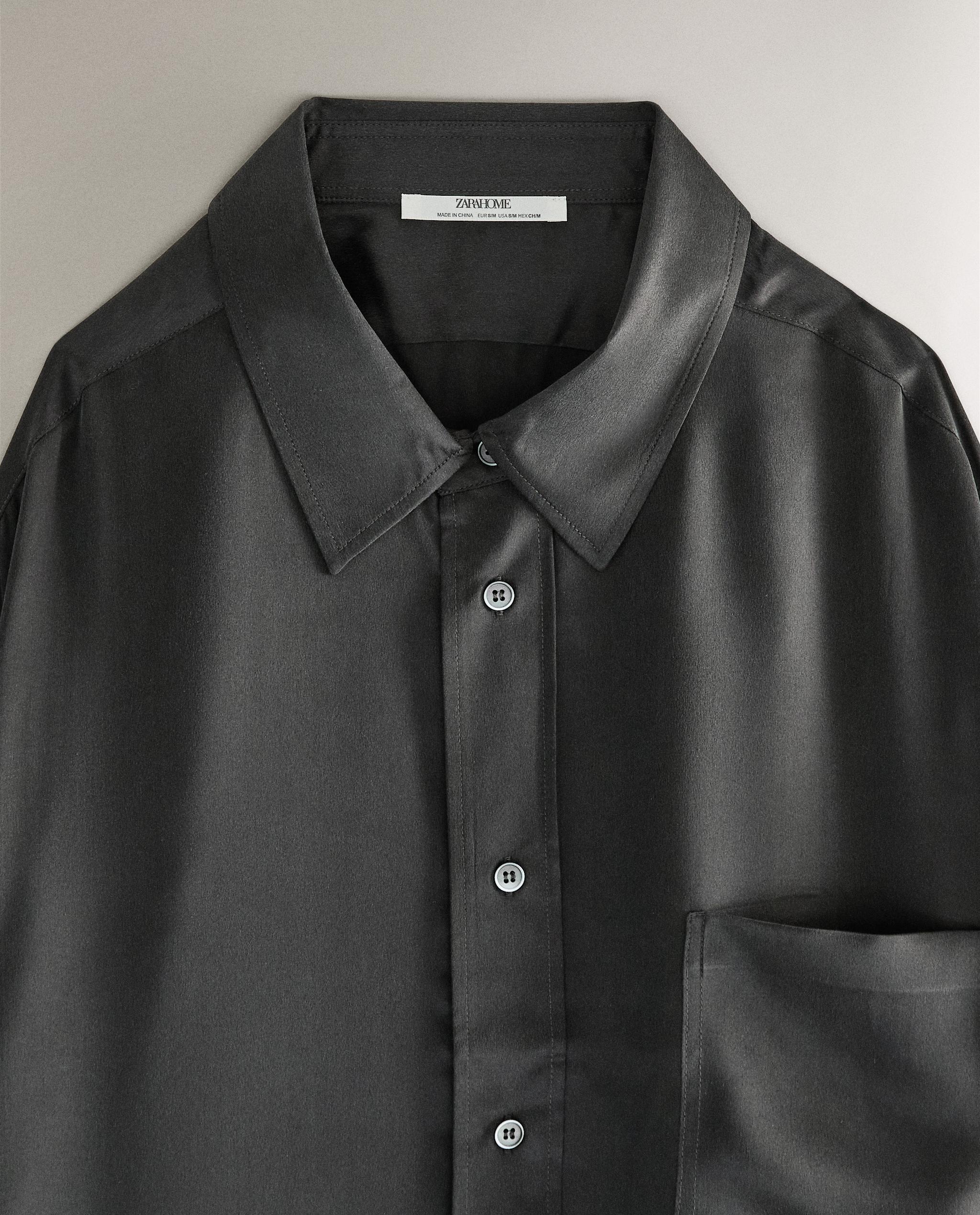 ARCH THE　WOOL SILK SHIRT 　BLACK Men's Raw Silk Shirt – Singular Society