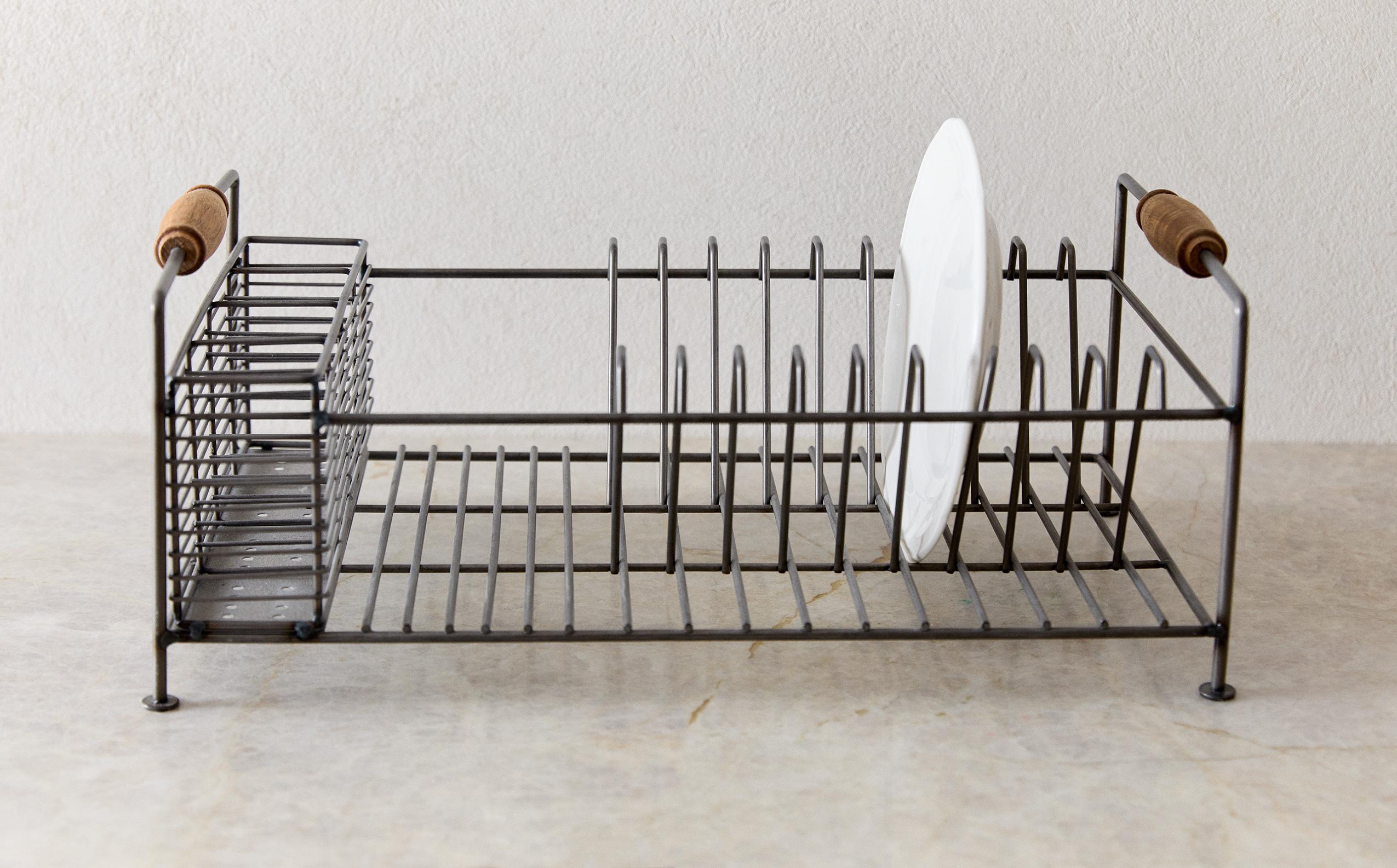 IRON AND ACACIA WOOD DISH DRAINER product thumbnail 3