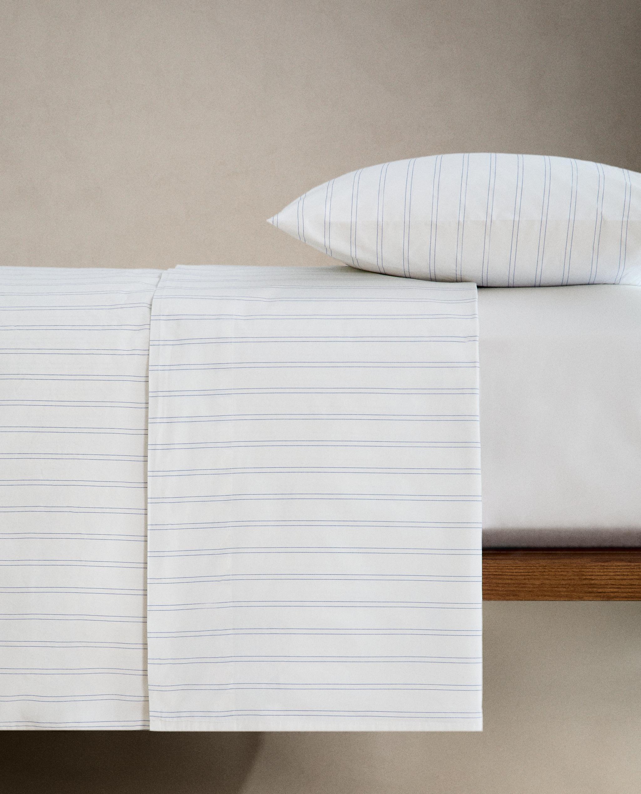 COTTON FLAT SHEET WITH DOUBLE STRIPES product thumbnail 3
