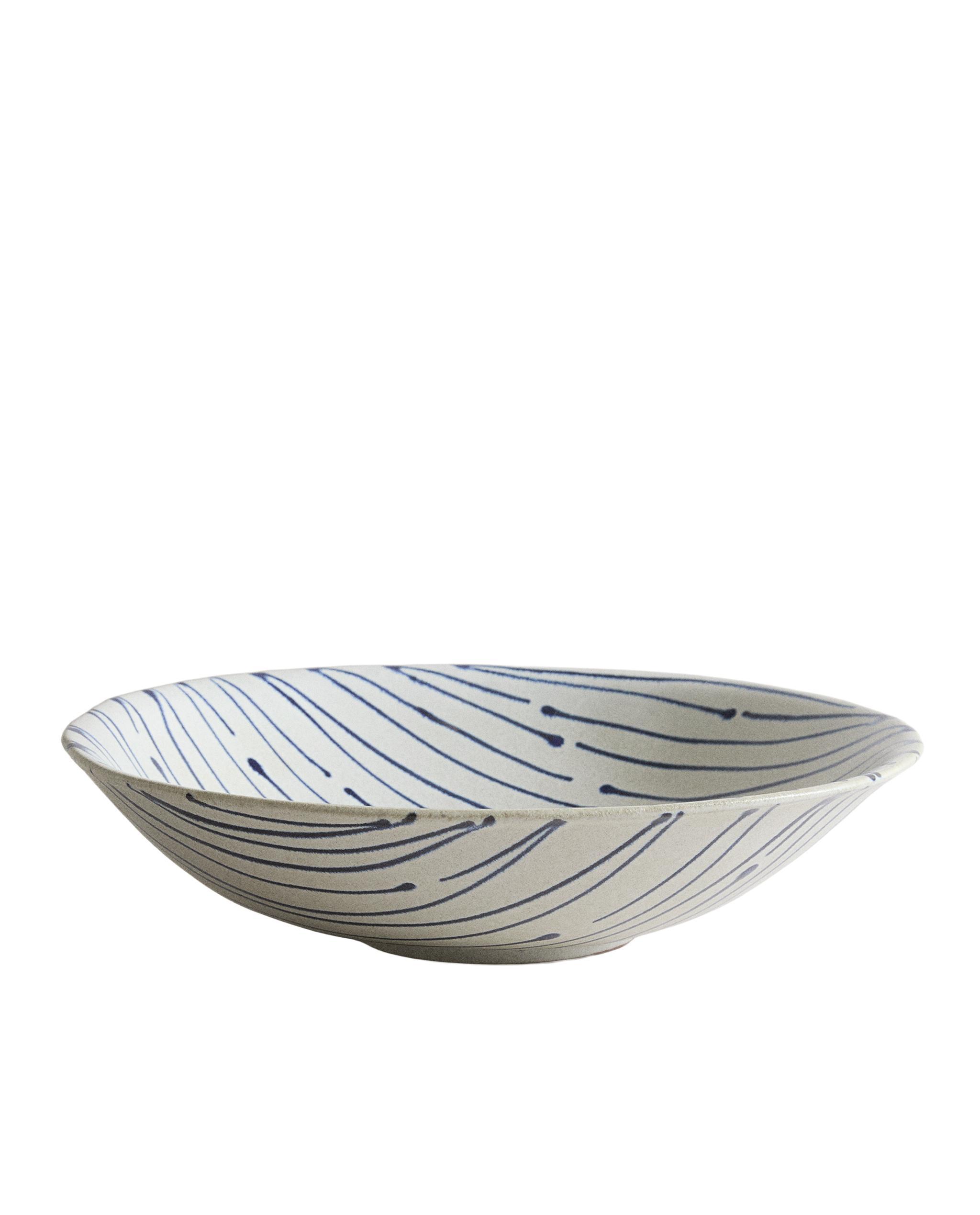 STRIPED EARTHENWARE SALAD BOWL product thumbnail 3