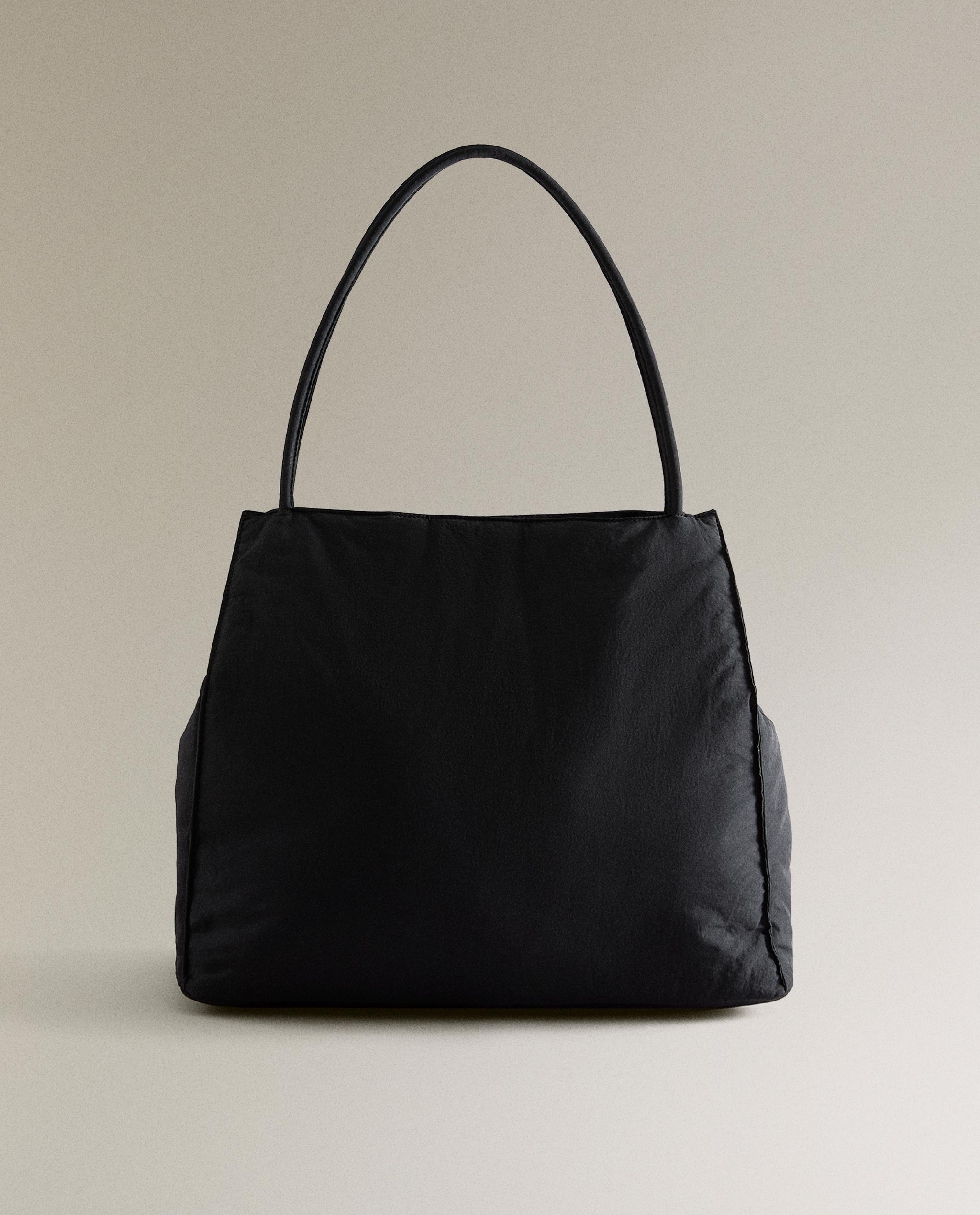 国内発送★ZARA★ヴィンテージ加工*ファブリックバッグ ヴィンテージ加工ファブリックバッグ - ブラック | ZARA Japan