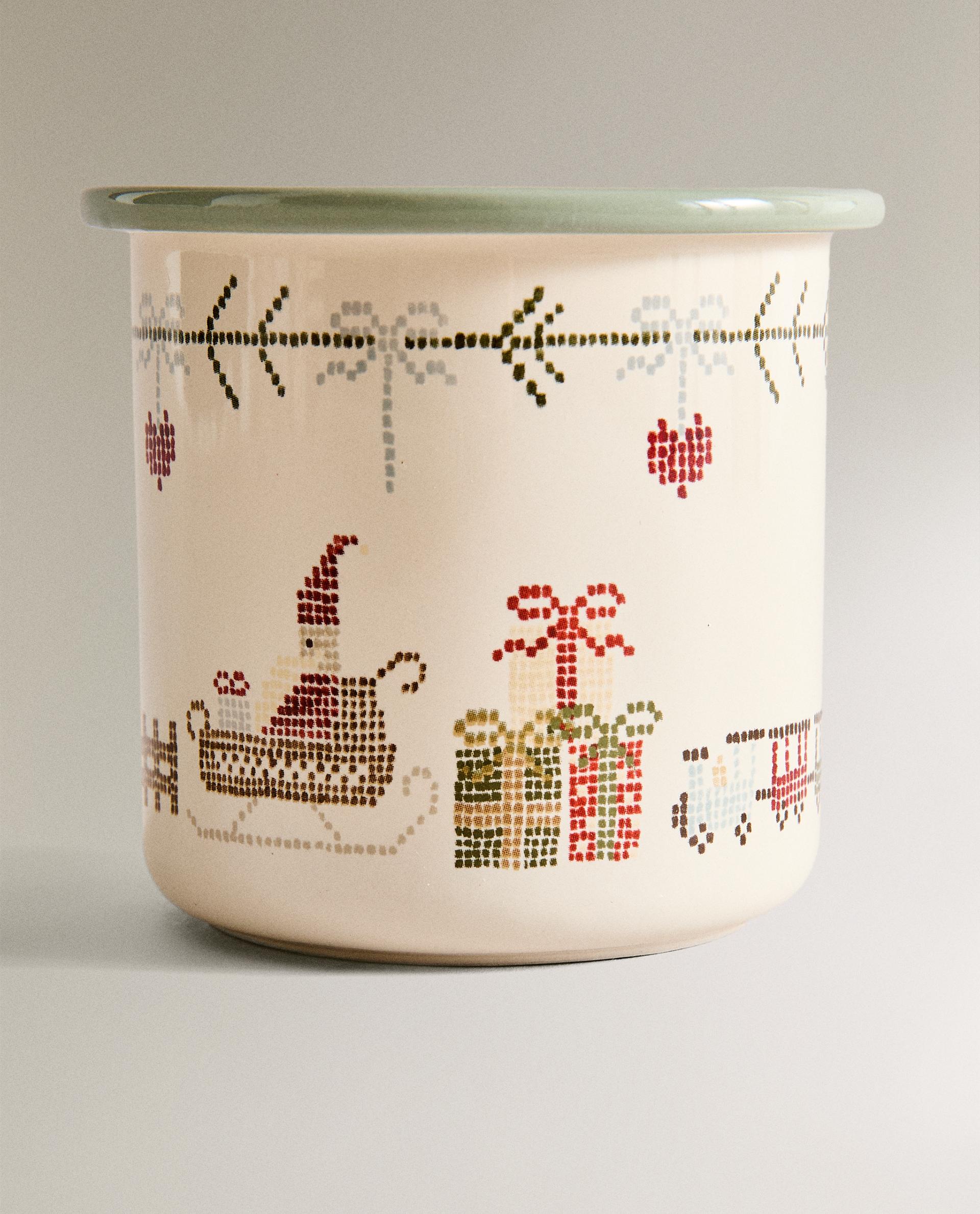 CHILDREN’S STONEWARE CHRISTMAS TRAIN MUG