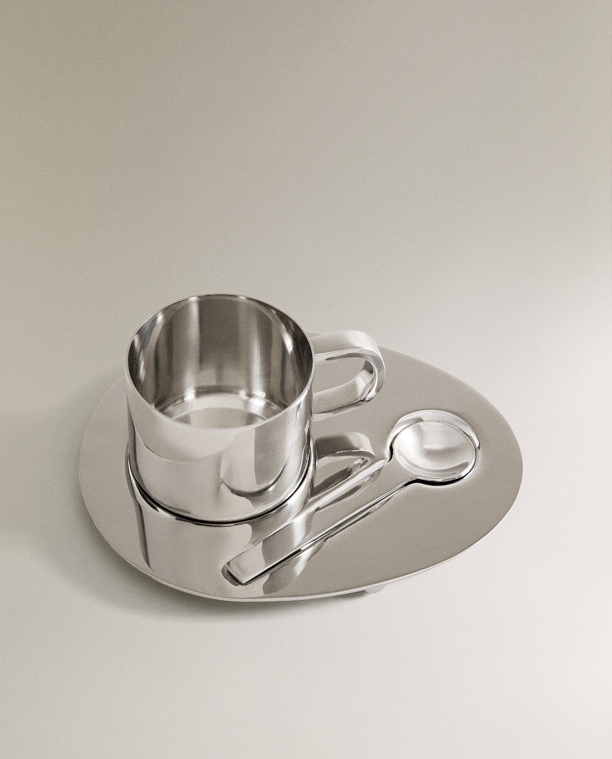 STEEL MUG, SPOON AND TRAY SET product thumbnail 3