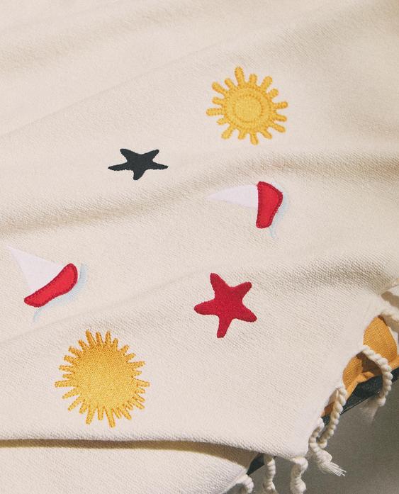 PAMUČNI PEŠKIR ZA PLAŽU SA DEZENOM