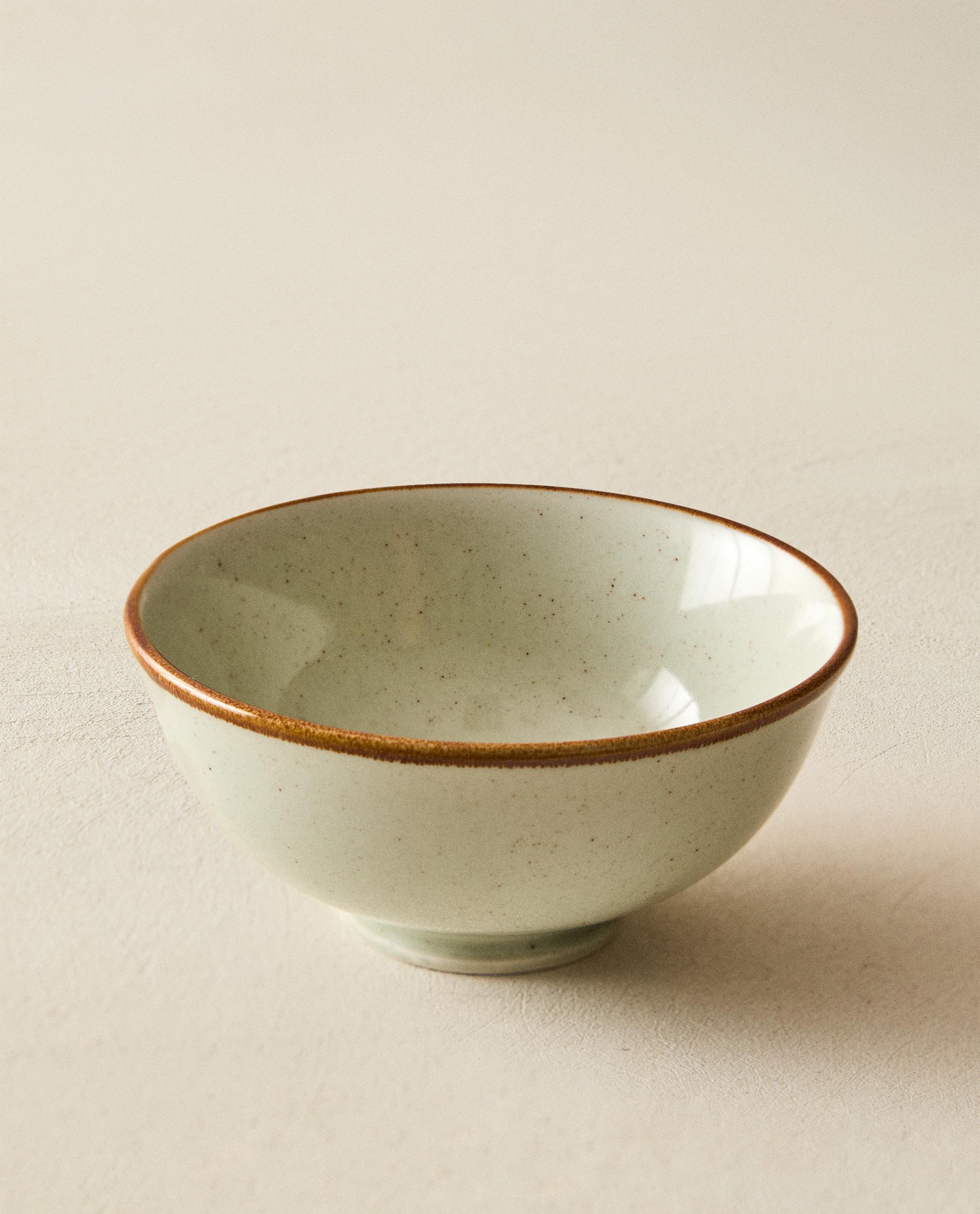 PORCELAIN MINI BOWL WITH ANTIQUE FINISH RIM | Zara Home
