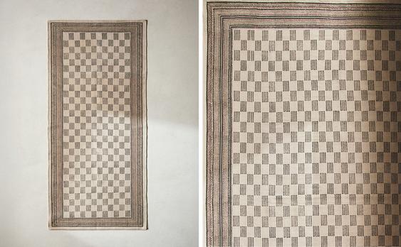BLOCK PRINT COTTON RUNNER RUG