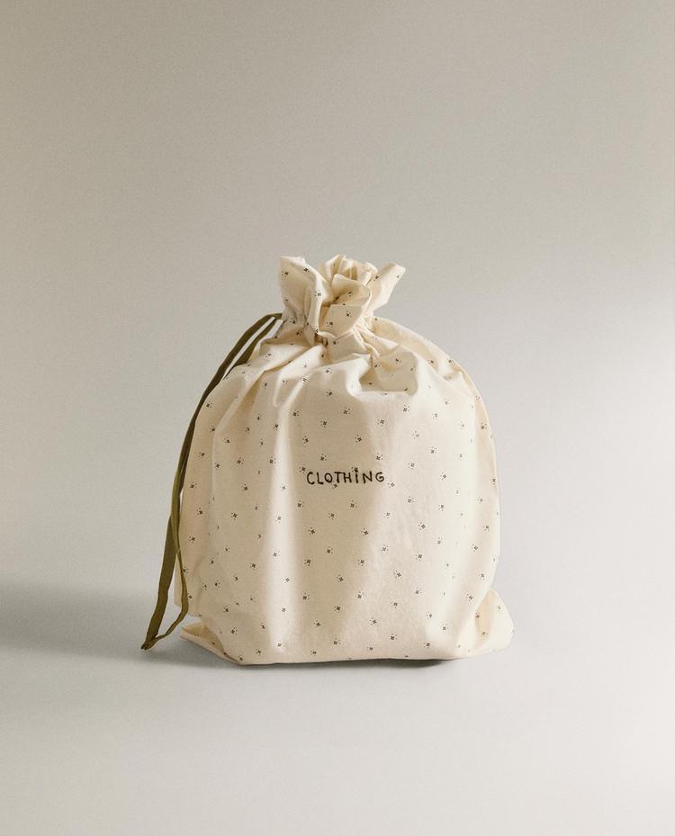 BOLSA GUARDA ROPA INFANTIL ALGODÓN FLORES BOLSA GUARDA ROPA INFANTIL ALGODÓN FLORES