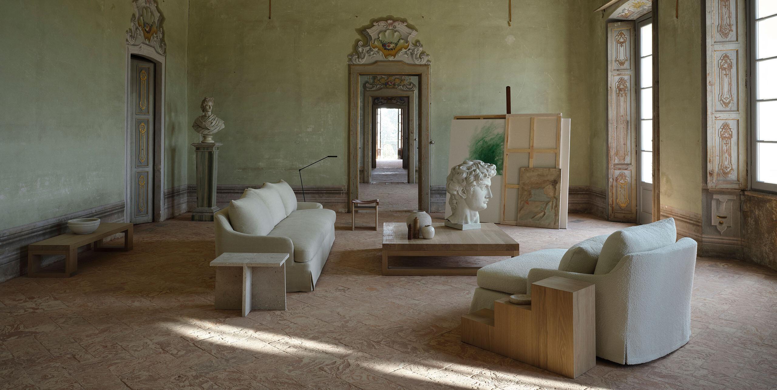 ザラホーム　ガラスサイドテーブル ZARA HOME ザラホーム】サイドテーブル ガラス×ラタン×ウッド