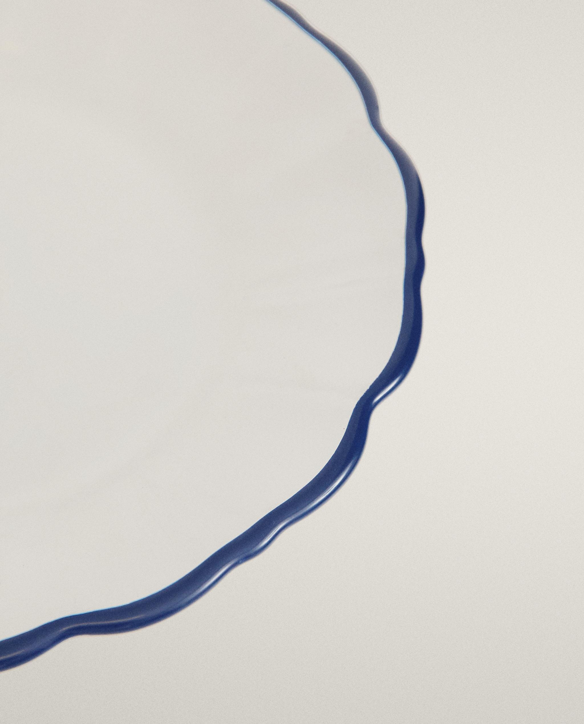 GLASS DINNER SET WITH BLUE RIM product thumbnail 13