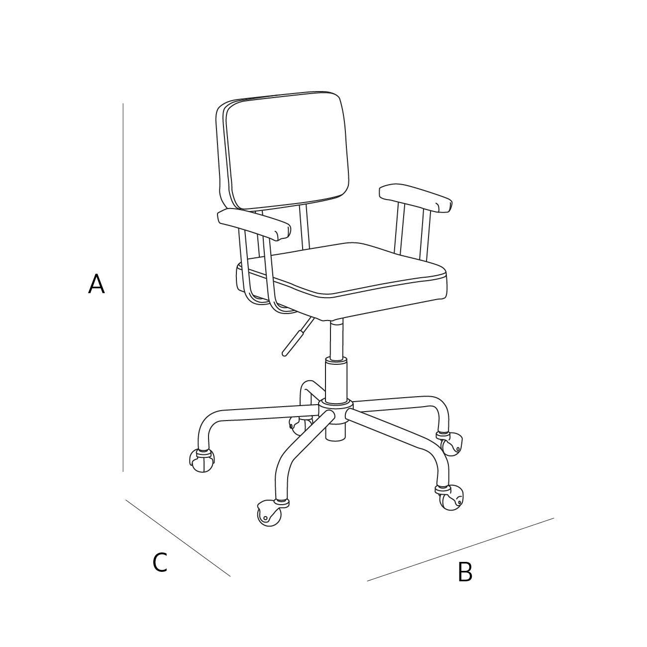 KIDS' METAL DESK CHAIR WITH WHEELS product thumbnail 4