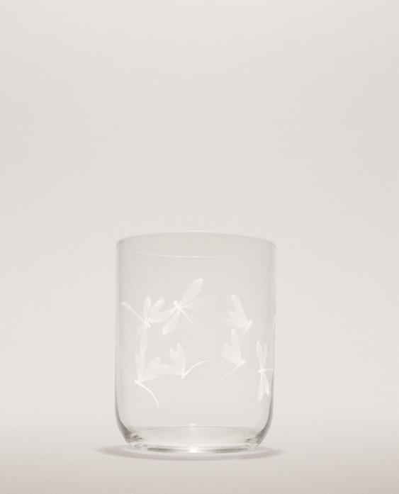 GLAS MET LIBELLENMOTIEF GLAS MET LIBELLENMOTIEF