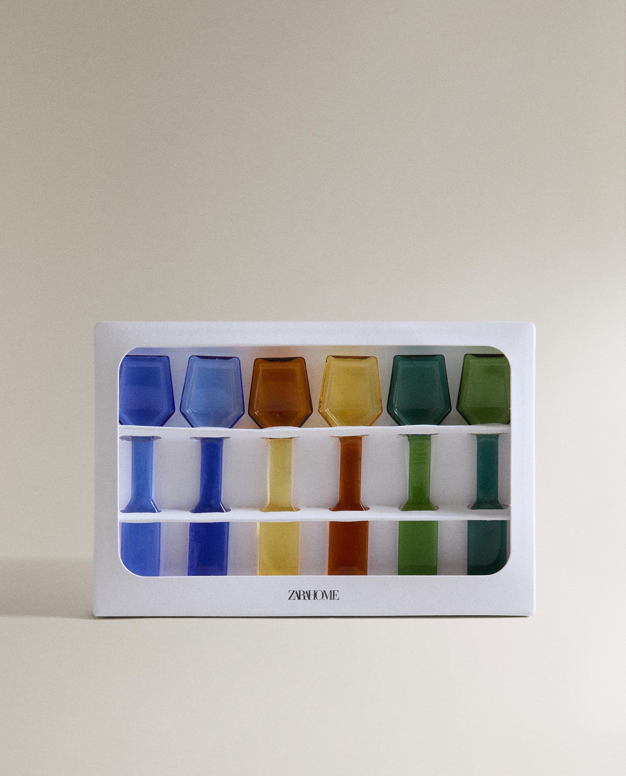 PACK OF COLOURED BOROSILICATE ICE CREAM DESSERT SPOONS (PACK OF 6) product thumbnail 5