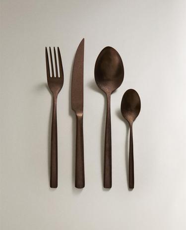 4-PIECE VINTAGE STEEL CUTLERY SET