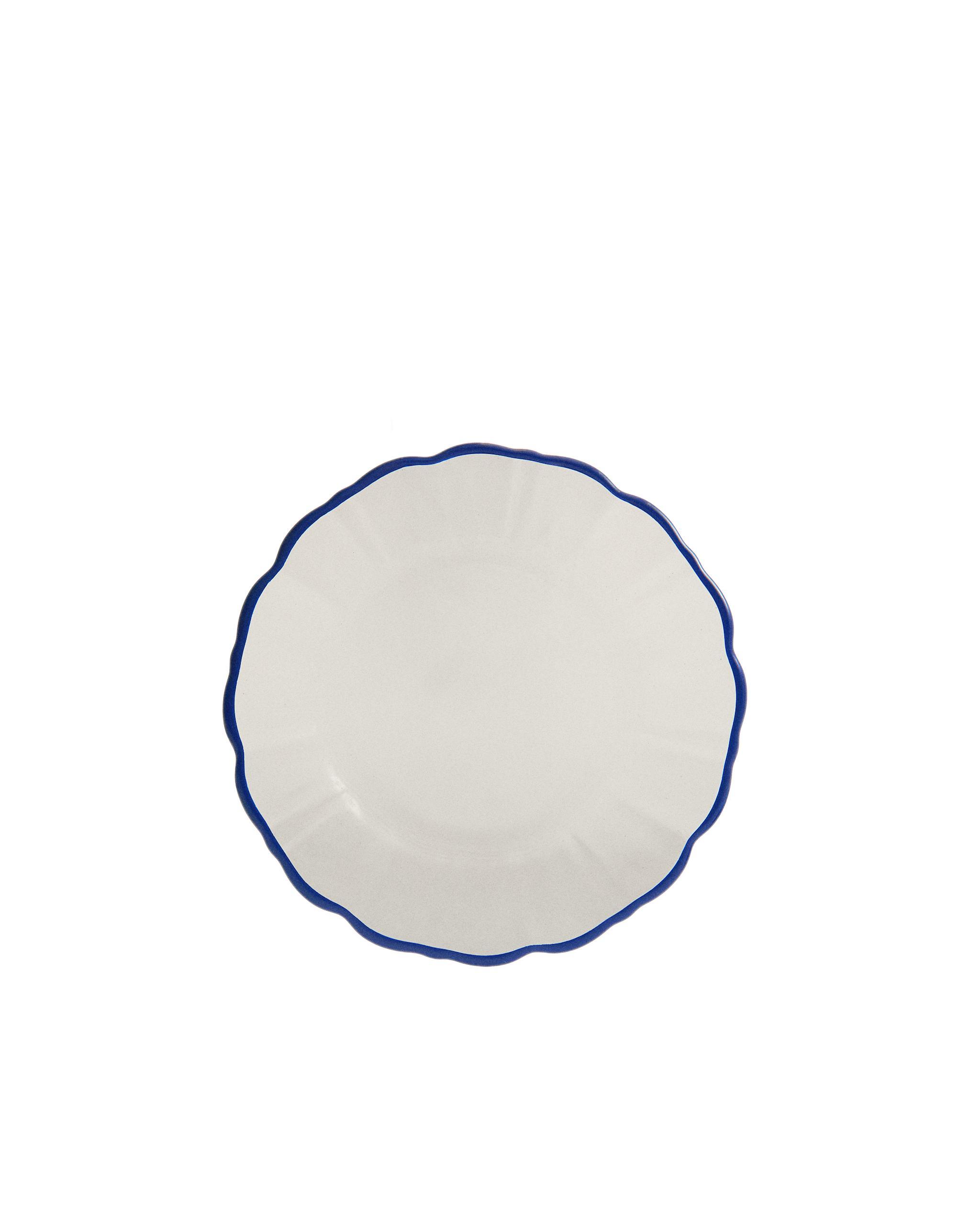 GLASS DINNER SET WITH BLUE RIM product thumbnail 15