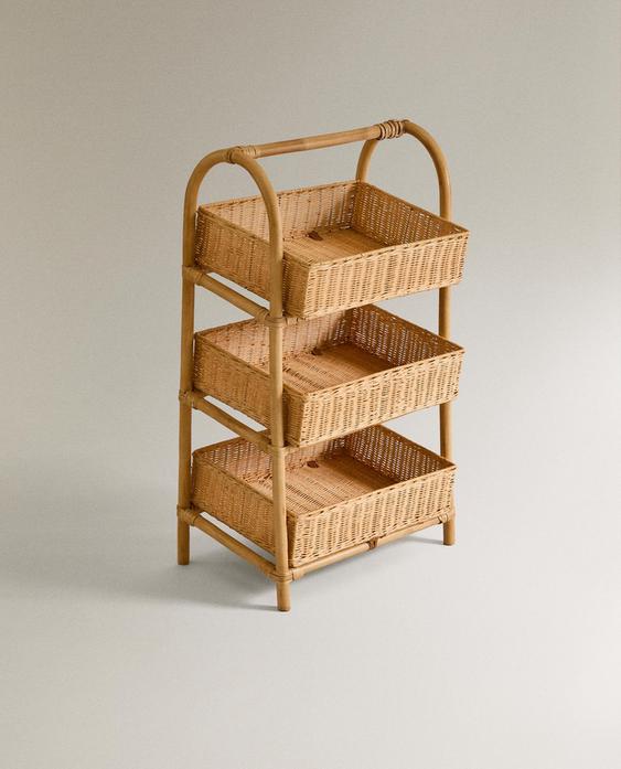 ESTANTE DE ARMAZENAMENTO DE RATTAN