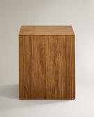 WOODEN CUBE SIDE TABLE