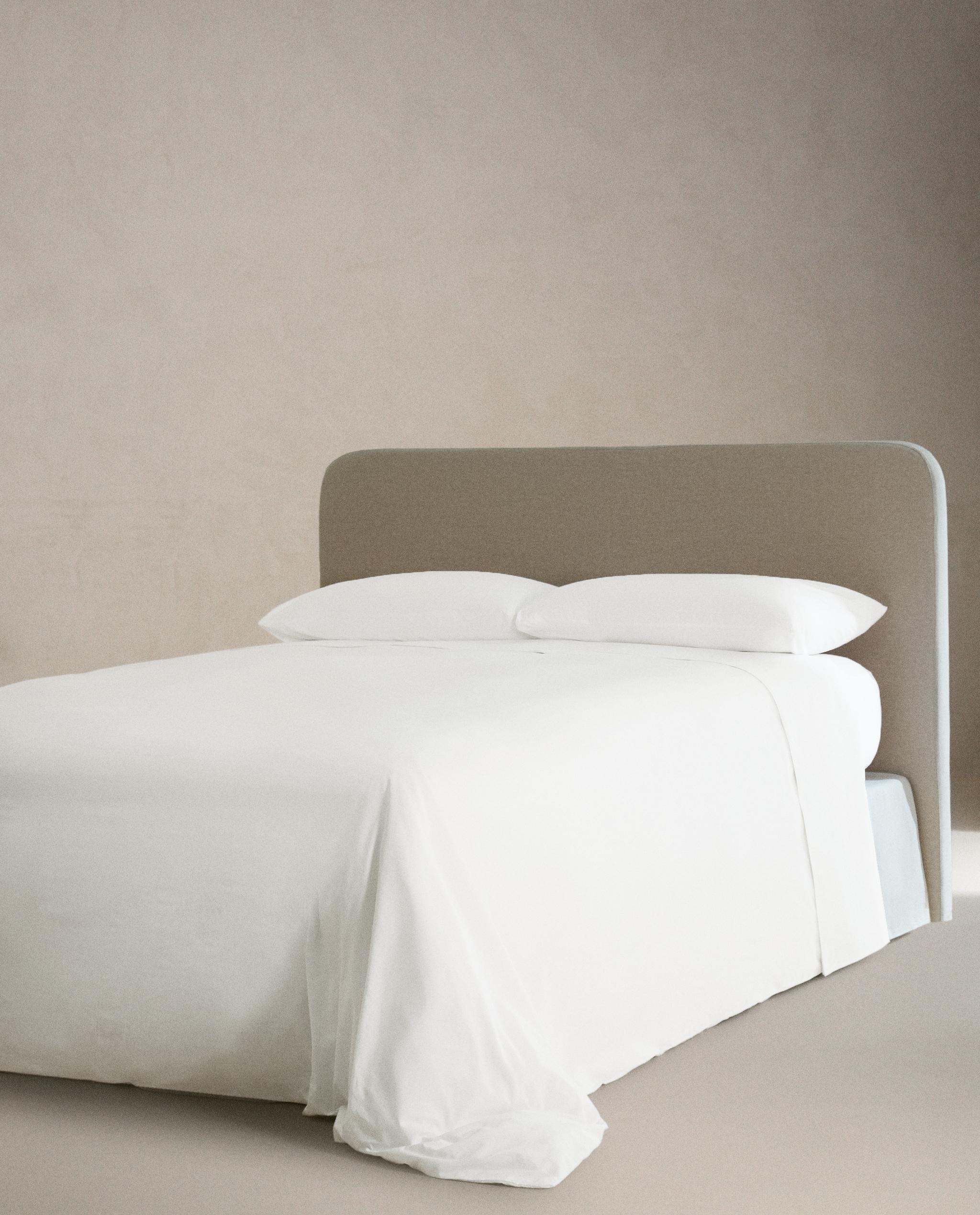 コットンパーケル フラットシーツ (500スレッドカウント) | Zara Home