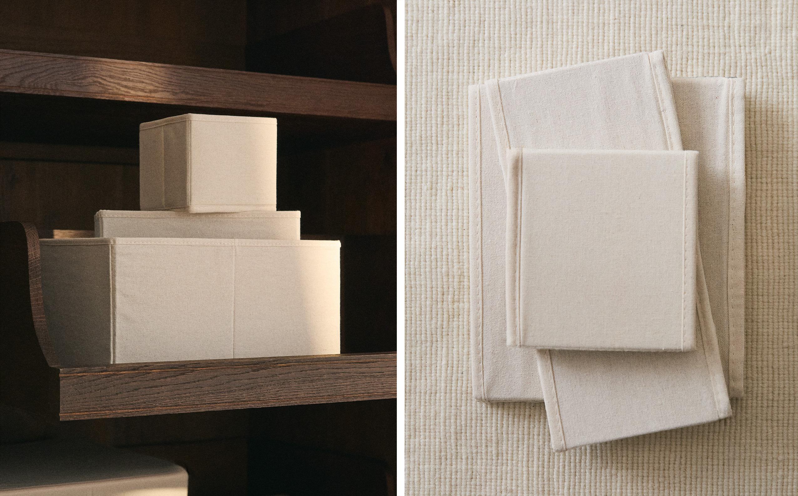 FOLDABLE COTTON STORAGE BOX