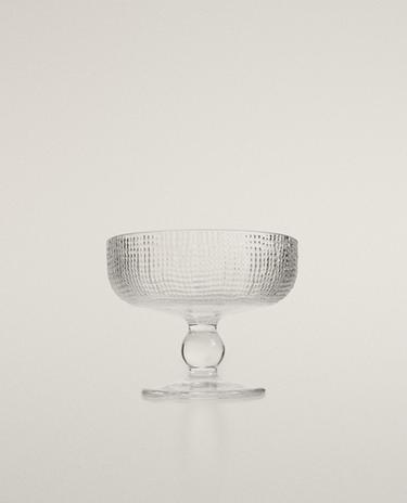 COPA POSTRE VIDRIO RELIEVE