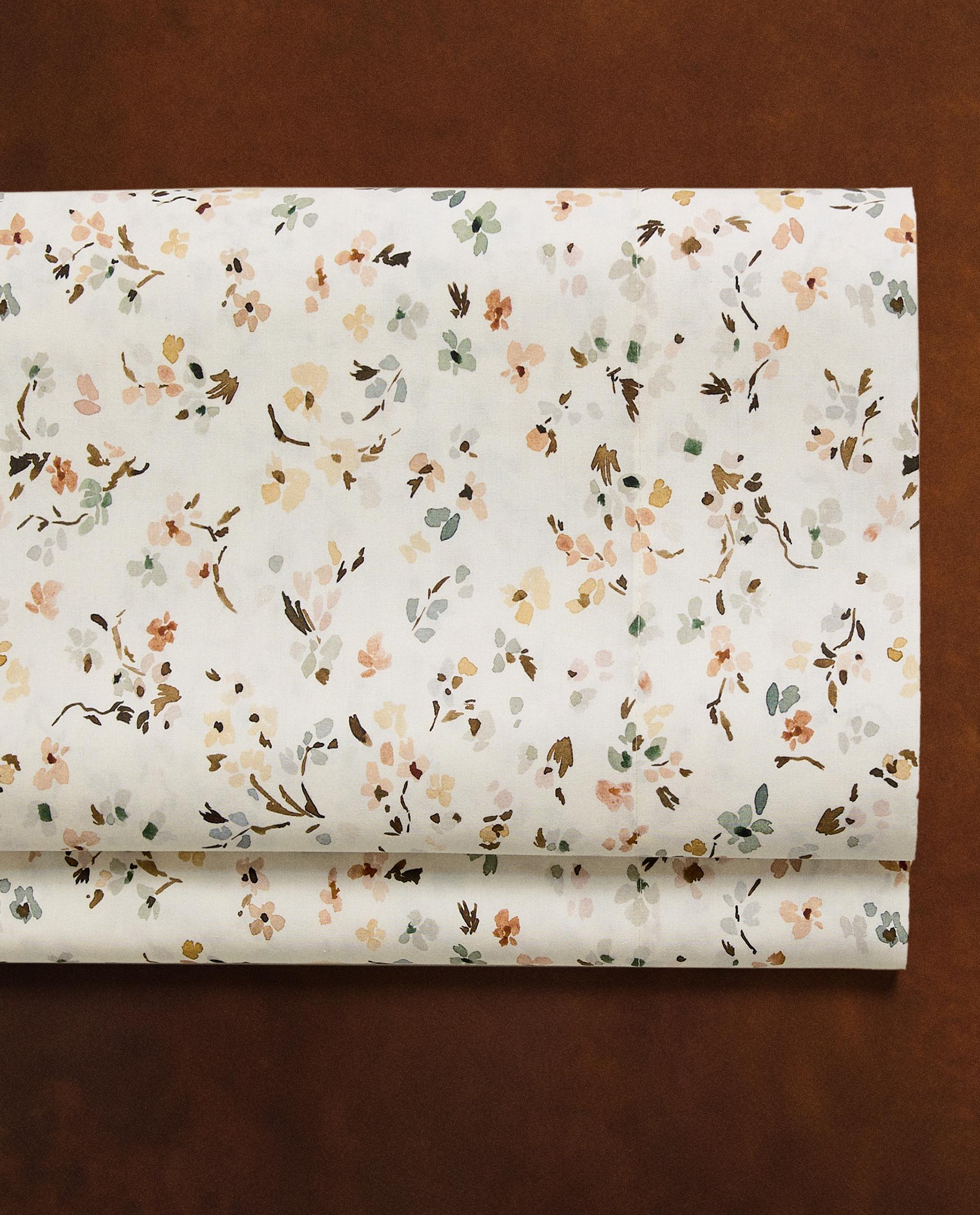 FLORAL PRINT FLAT SHEET