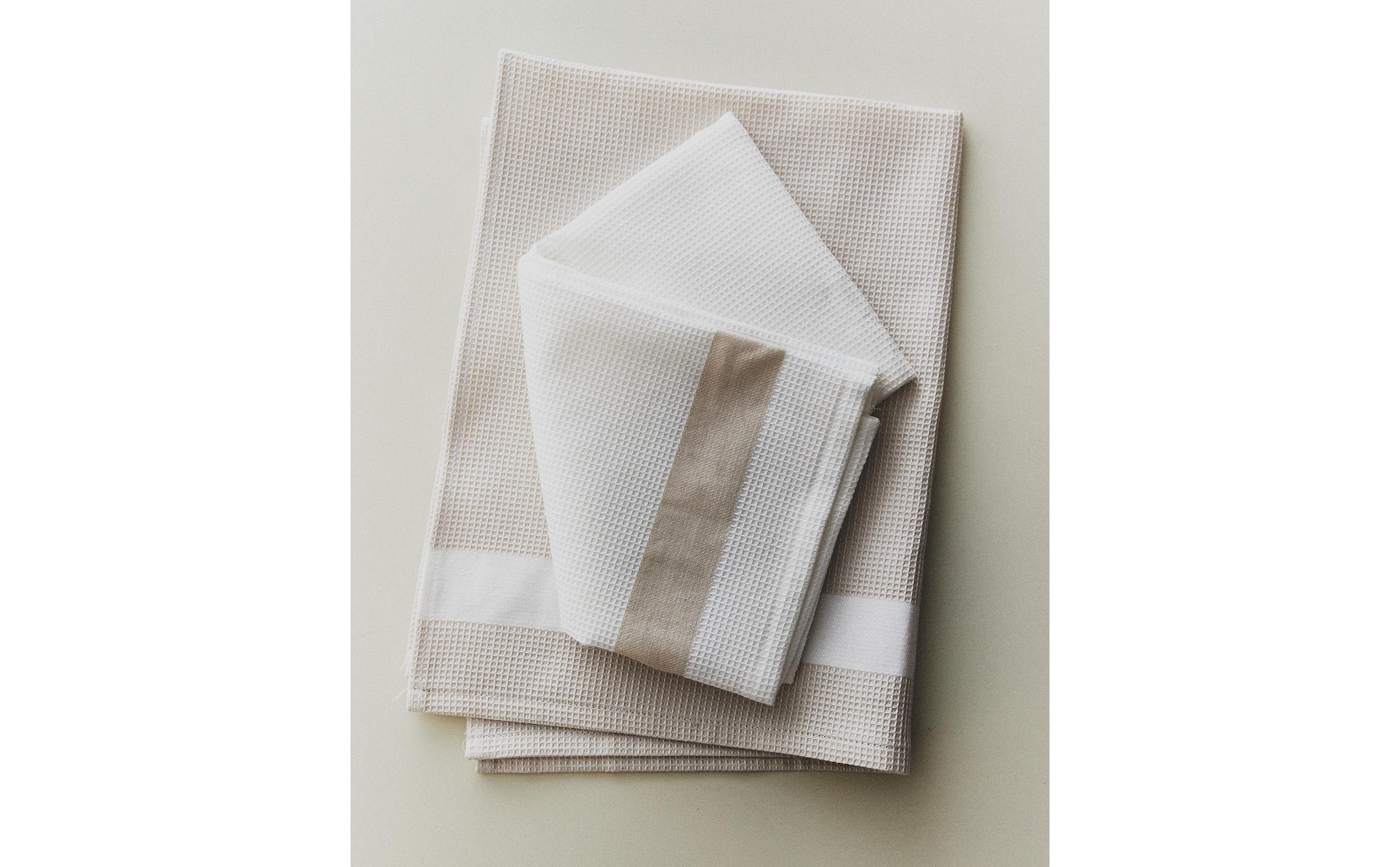 PACK OF WAFFLE-KNIT TEA TOWELS (PACK OF 2) product thumbnail 2