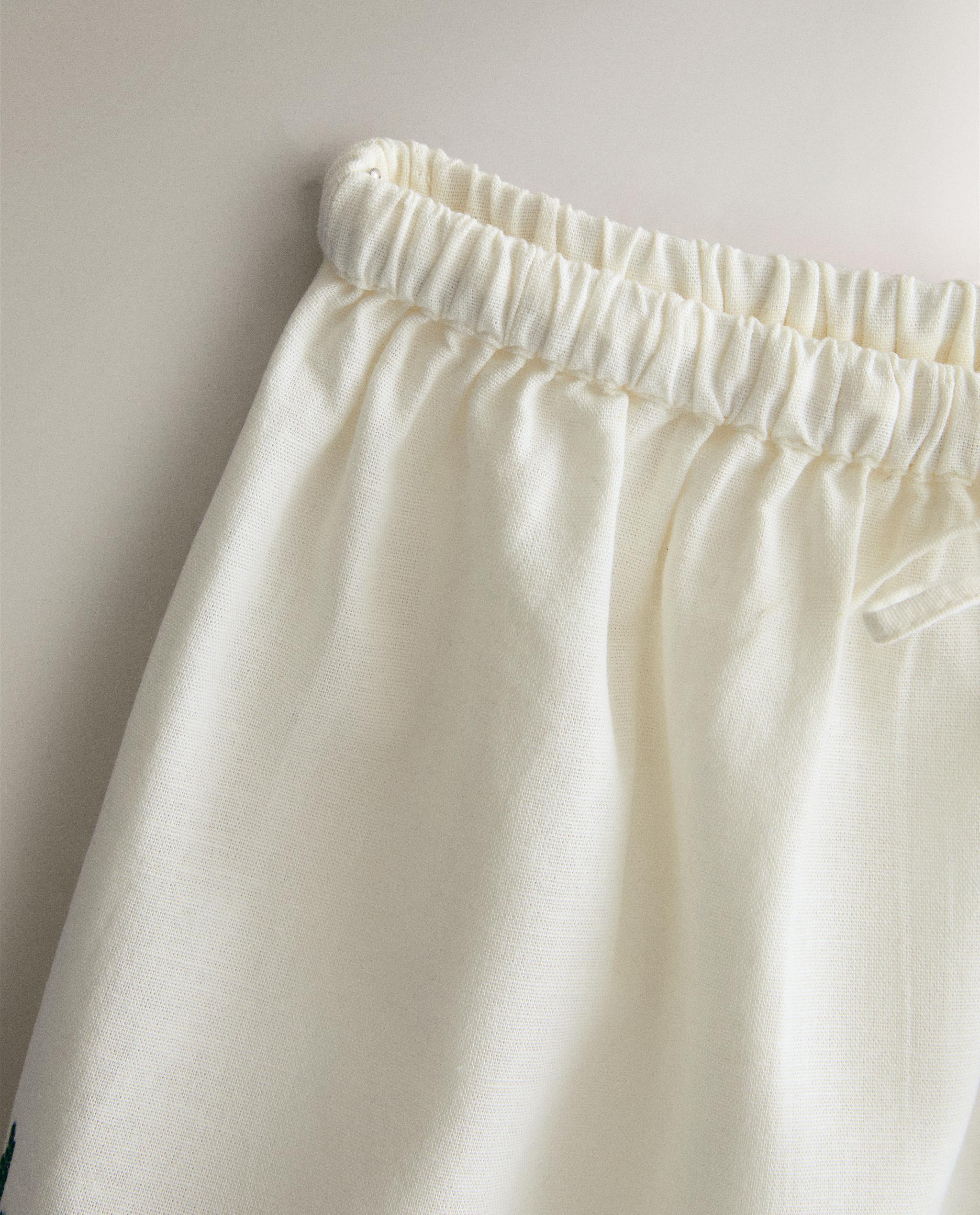 EMBROIDERED COTTON LINEN SHORTS product thumbnail 3