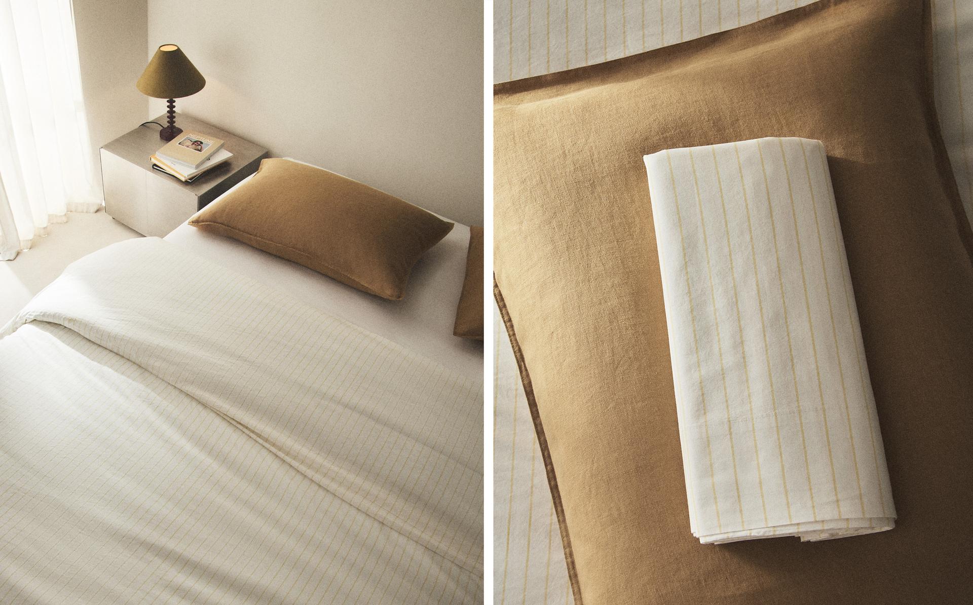 HOUSSE DE COUETTE COTON DÉLAVÉ RAYÉ HOUSSE DE COUETTE COTON DÉLAVÉ RAYÉ