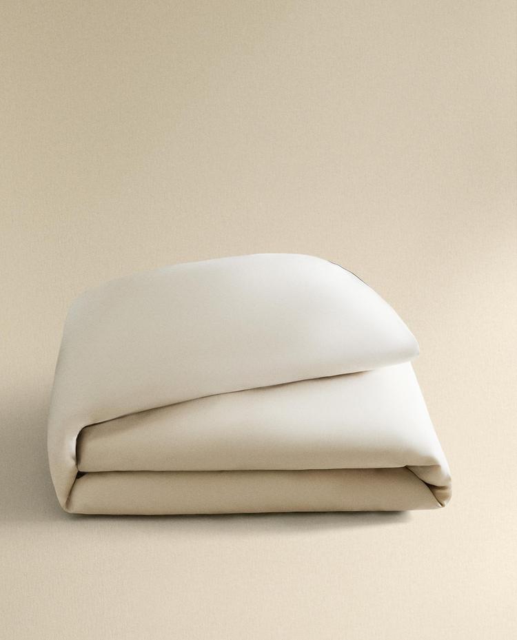 SATEEN DUVET COVER WITH PIPING