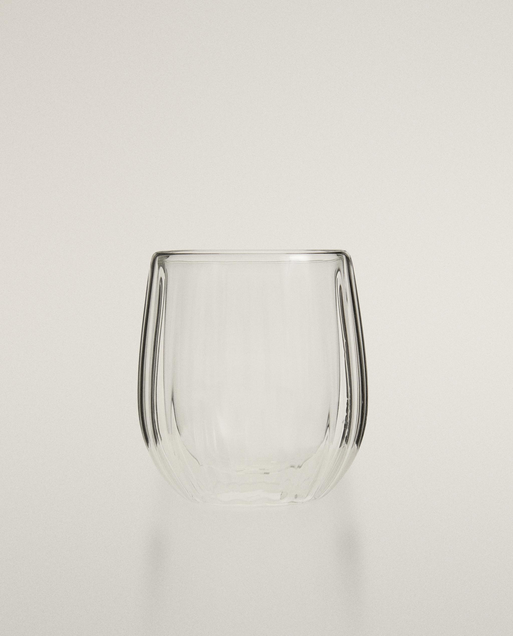 DOUBLE-WALL BOROSILICATE TUMBLER WITH LINES product thumbnail 2